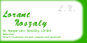 lorant noszaly business card